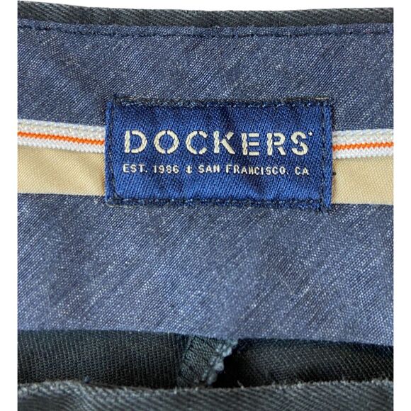 Dockers Flex Mens Chinos W46xL34 Navy Mid Waist Regular Straight Tapered - Picture 8 of 13